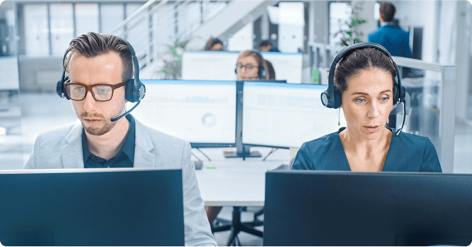 A man with the headset